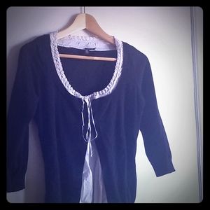 Black & white lace top